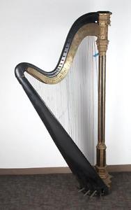 Sebastien & Pierre Erard French Gold Concert Pedal Harp Vintage Freres Camac