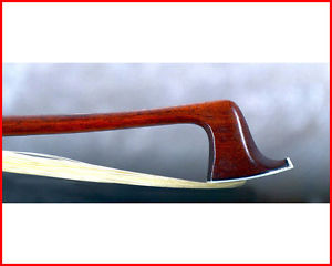 French silver mounted violin bow by Marc Laberte, Raffin certificate