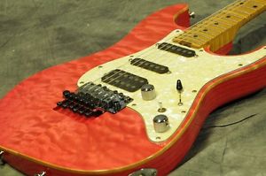 SCHECTER EX-IV-22 CTM FRT Pink Used Electric Guitar Free Shipping