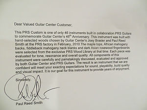Prs Paul Reed Smith Custom 24 GC 46th  Anniversary Ltd 59/09's Wood Library