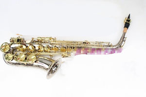 Nickel & Silver Plating Carving Professional E Flat Brass Alto Saxophone #