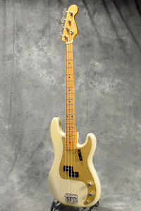 Fender USA American Vintage '57 Precision Bass White Blonde 2001 VG condition