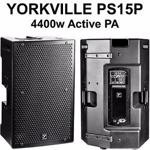 YORKVILLE PS15P ACTIVE 2800W PA SYSTEM SPEAKER PAIR $200 INSTANT OFF BAND CHURCH
