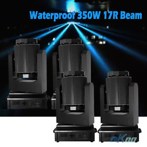 4PCS Waterproof Outdoor Lighting 350W 17R Sharpy Beam Moving Head Light Building