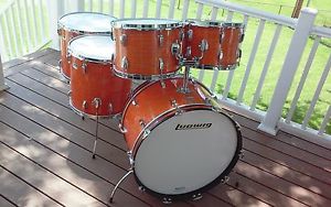 VINTAGE 70'S LUDWIG  Mod Orange Pro Beat Set 24,13,14,16,18