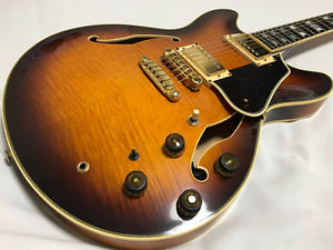 1990 Ibanez AS-200 Electric Guitar Sunburst Japan Free Shipping w/HC