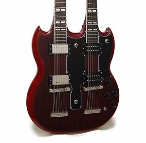 Epiphone G-1275 SG Double Neck Ltd Ed 6/12-String Electric Guitar - Cherry