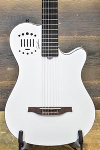 Godin Multiac Grand Concert Duet Ambiance White "SF" E/C Guitar w/ Bag #16152143