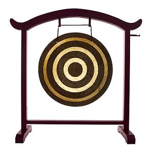 26" Solar Flare Gong on the Deeper Meaning Gong Stand with Mallet