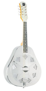 Recording King RA-998 Metal Body Resonator Mandolin, Nickel-Plated
