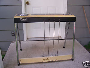 1960 Fender 400  Pedal steel guitar 4 foot pedals White  8 string original case