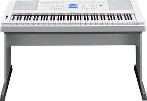 Yamaha DGX-660 88-Key Weighted USB Grand Digital Piano Keyboard White w/Stand