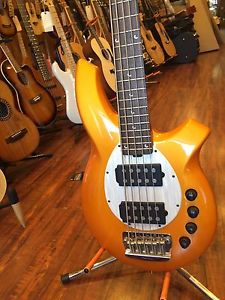 Ernie Ball Music Man Bongo 5 String Bass Tangerine Pearl
