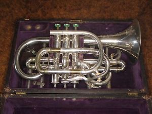 Vintage Distin C,Bb,A New York period cornet with all acc. blt 1880