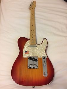 Fender Telecaster American Deluxe Electric Guitar, cherrywood & mother of pearl