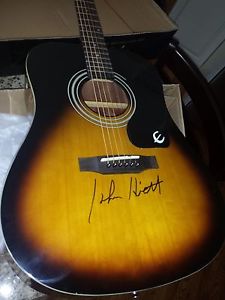 Epiphone PR-150 VS Acoustic Guitar Vintage Sunburst signed by John Hiatt - MINT!