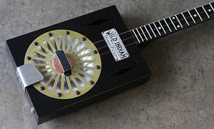 3 String Resonator Cigar Box Guitar ~ Wild Indian Tobacco Slide Bottleneck Dobro