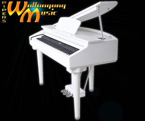 Artesia DG-55W Digital Baby Grand Piano in stunning Polished Ivory finish