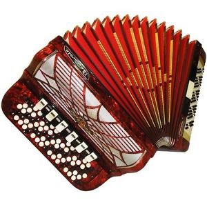 Luxurious 5 Rows Barcarole Professional German Button Accordion Bayan 120 B, 687