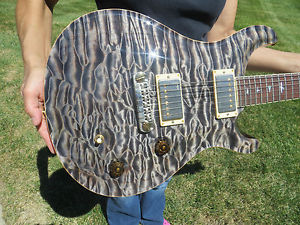 Prs Private Stock Custom 22 BRAZILIAN NECK One Piece Killer Quilt White Gold