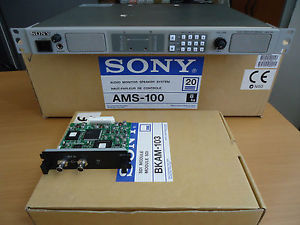 SONY AMS-100 AUDIO MONITOR SPEAKER UNIT WITH 2 SDI AUDIO DE-EMBEDDER MODULES-NEW