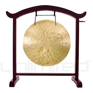 28" Wind Gong on the Deeper Meaning Gong Stand with Mallet