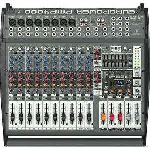 Behringer PMP4000 1600 Watt 16 Channel Mixer with Effects Processor & Feedbac...
