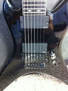 BC Rich Stealth 7 String guitar and case
