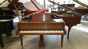 Mason & Hamlin Symmetrigrand Baby Grand Piano 5' Satin Brown Mahogany