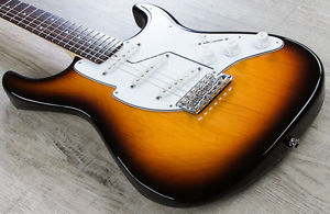 Fret King Corona Fluence Guitar, Original Classic Burst, Rosewood Board +Picks