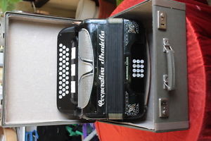 Stradella Diatonic Accordion, C-F Club, 5 reed, 12 Bass, Cassotto, Italian