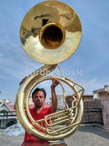 Sousaphone Big 25" Jumbo Size in Brass Gold Laquer With Free Mouth Pc & Case Box