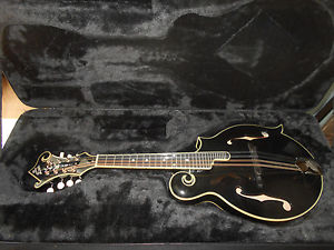 The Loar LM-600-BK F-Style Mandolin, Black w/ Case