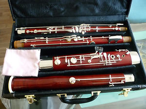 High grade C key maple wood BASSOON, nickel silver plated keys, by Eastern music