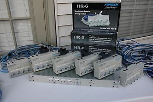 Furman HDS-6 Headphone Distribution System with 6 HR-6 Mixers and 180 Ft Cat 5