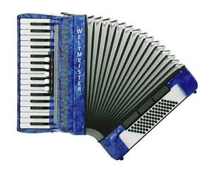 WELTMEISTER Akkordeon ACHAT 34/72/III/5/3 BLAU mit Koffer & Zubehör NEU!