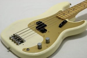 Fender American Vintage 58 Precision Bass White Blonde Electric Bass Guitar