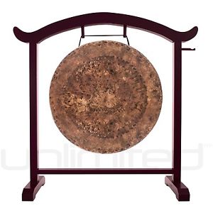 28" Atlantis Gong on the Deeper Meaning Gong Stand with Mallet