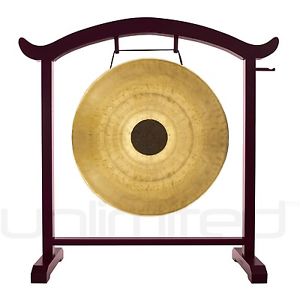28" Chocolate Drop Gong on the Deeper Meaning Gong Stand with Mallet