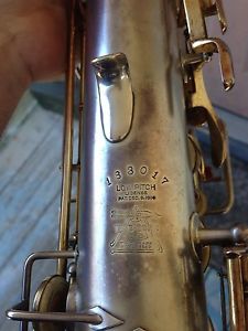 1914 Vintage Saxophone Buescher Alto Silver/gold Keys
