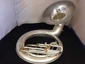 C.G.CONN 38K Bb Satin Silver Sousa/Sousaphone. Factory Plating. New Case. 1925
