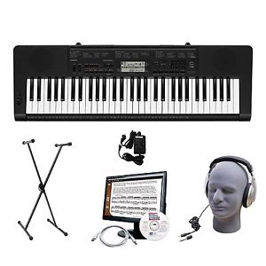 Casio CTK-3200 61-Key Portable Premium Keyboard Package with Headphones, Stand,