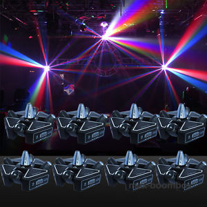 8 Units Led Moving Roller Scan Beam Stage Lighting DJ Disco Club Wed Xmas Party