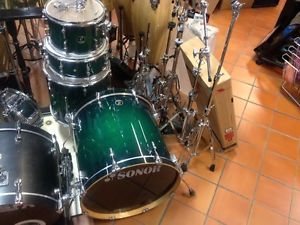 BATTERIA SONOR 2007 KIT FUSTI CASSA TOM RULLANTE TIMPANO GREEN LIMITED