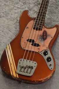 Fender USA 1970 Mustang Bass competition Red Matching Head Used  w/ Hard case