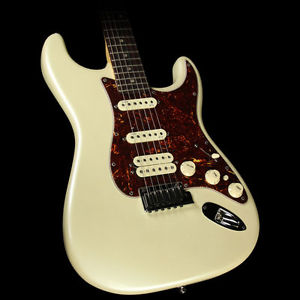 Used 2012 Fender American Deluxe Stratocaster Electric Guitar Olympic Pearl