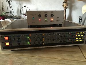 Neve 55 Broadcast modules in a 1U rack, with external PSU and numerous audio I/O
