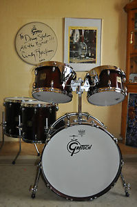 GRETSCH 3 TOM-TOMS WALNUT CINDY BLACKMAN SANTANA´S TOUR KIT 2007 RARITY