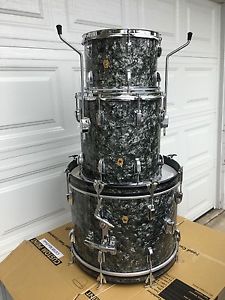 Vintage Ludwig Downbeat Black Diamond Pearl Drumset