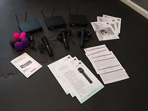 Lot of 3 Electro Voice/Telex RE2 Wireless Handheld Systems W/3 ND767 Microphones